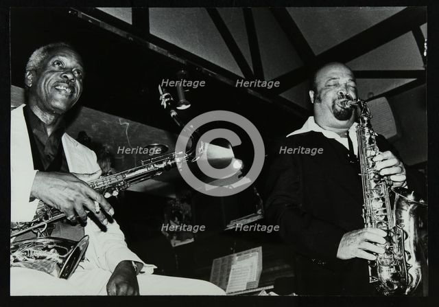 Sonny Stitt and Red Holloway playing at The Bell, Codicote, Hertfordshire, 24 November 1980. Creator: Denis Williams.
