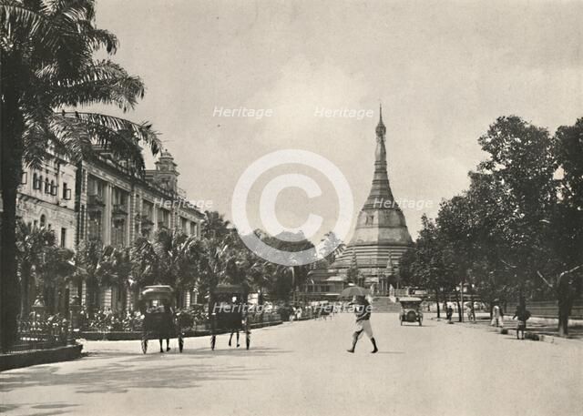 'Soolay Pagoda Road, Rangoon', 1900. Creator: Unknown.