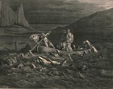 Soon as both embark'd, cutting the waves c1890. Creator: Gustave Doré