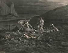 Soon as both embark'd, cutting the waves c1890. Creator: Gustave Doré