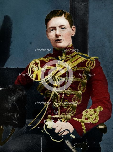 'Soon he was a dashing subaltern in the 4th Hussars', 1895, (1945). Artist: Unknown.