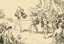 Sophocles Leading the Chorus of Youths 1890. Creator: Unknown