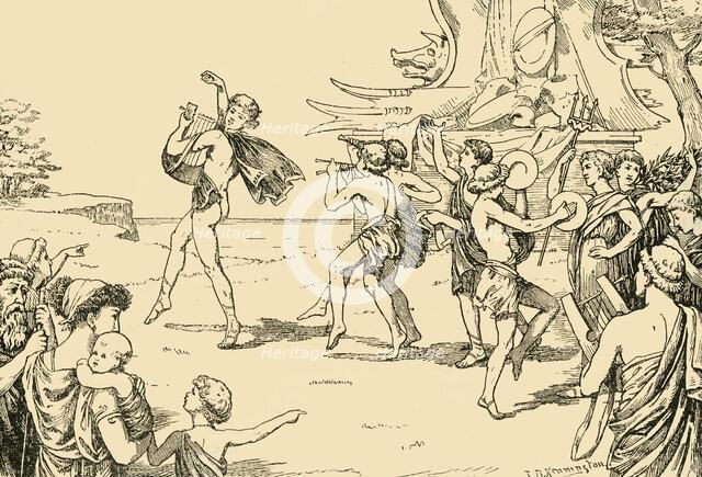 'Sophocles Leading the Chorus of Youths', 1890. Creator: Unknown.