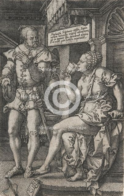 Sophonisba Drinking Poison, 1553. Creator: Heinrich Aldegrever.