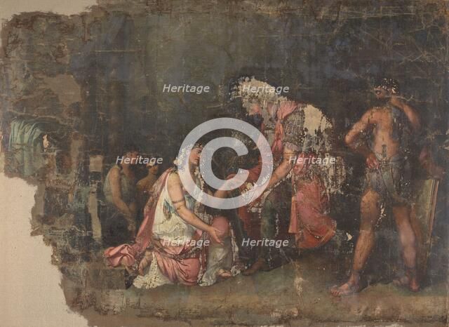 Sophonisbe kneeling before Masinissa, King of Numidia, 1815-1825. Creator: Benjamin Wolf.