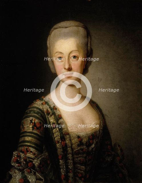 Sophia Magdalena, Queen of Sweden, 1775. Creator: Workshop of Alexander Roslin.