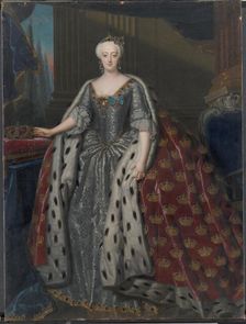 Sophie Magdalene, Christian VI's queen, 1739. Creator: Andreas Møller