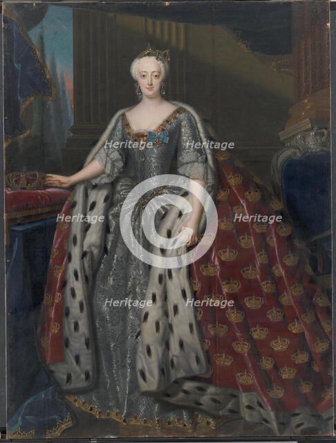 Sophie Magdalene, Christian VI's queen, 1739. Creator: Andreas Møller.