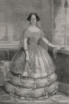 Sophie of Sweden, (1801-1865), Princess of Sweden and Grand Duchess consort of Baden, 1852. Creator: J.J. Martinez