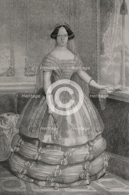 Sophie of Sweden, (1801-1865), Princess of Sweden and Grand Duchess consort of Baden, 1852.  Creator: J.J. Martinez.