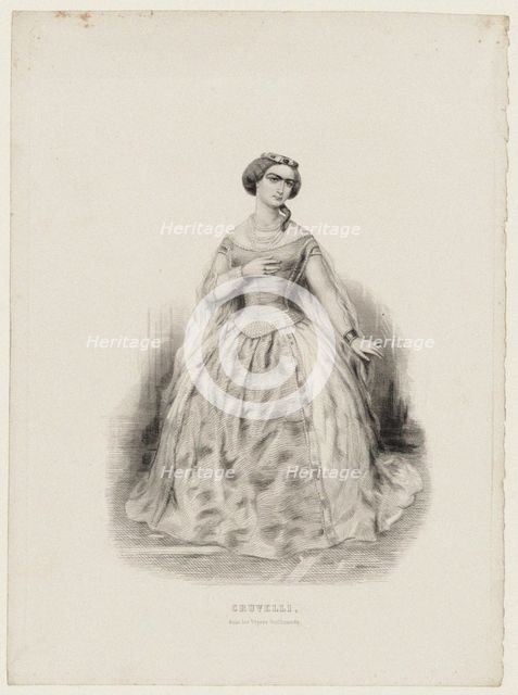 Sophie Cruvelli (1826-1907) in Opera Les Vêpres siciliennes by Giuseppe Verdi, 1855.
