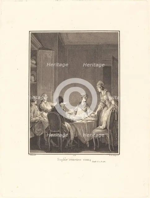 Sophie remettez-vous, 1779. Creator: Nicolas Delaunay.