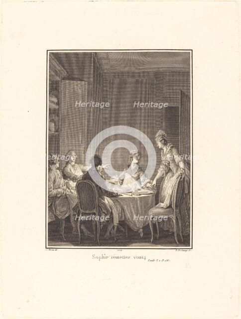 Sophie remettez-vous, 1779. Creator: Nicolas Delaunay.