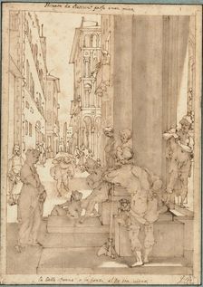 Sophronia Enters the Palace of Aladin, 1604/06. Creator: Andrea Boscoli