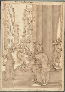Sophronia Enters the Palace of Aladin, 1604/06. Creator: Andrea Boscoli