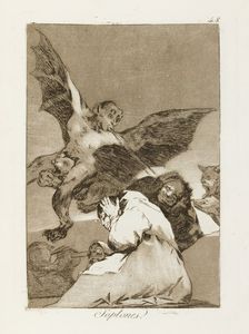 Soplones.; Los Caprichos, pl.48, 1799. Creator: Francisco Goya