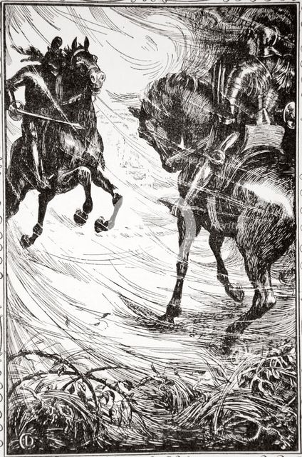 'Sore was the contest', 1905.  Creator: Dora Curtis.