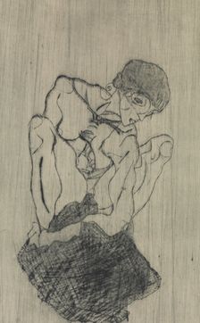 Sorrow, 1914. Creator: Egon Schiele