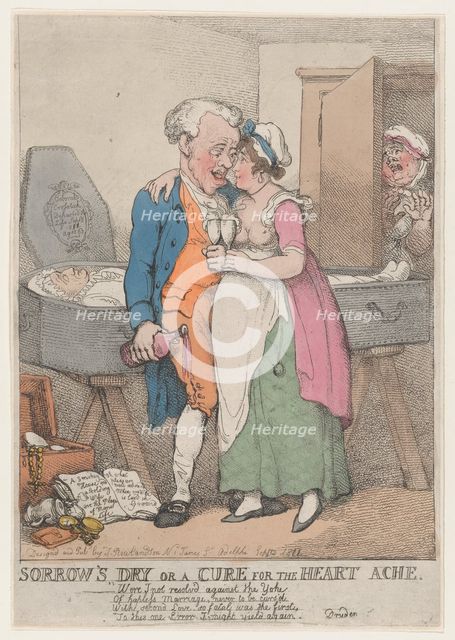 Sorrow's Dry or a Cure for the Heart Ache, 1811., 1811. Creator: Thomas Rowlandson.