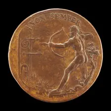 Sorra Shooting at a Mark [reverse], 1561. Creator: Antonio Abondio