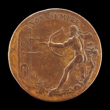 Sorra Shooting at a Mark [reverse], 1561. Creator: Antonio Abondio