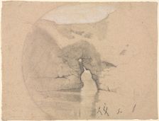 Sorrente, Bains de la Reine Jeanne. Creator: Henri Joseph Harpignies (French, 1819-1916)