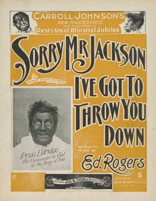 Sorry, Mr. Jackson, I've got to throw you down 1898. Creator: Unknown