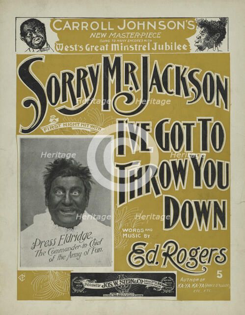 'Sorry, Mr. Jackson, I've got to throw you down', 1898. Creator: Unknown.