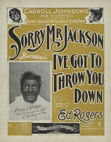 Sorry, Mr. Jackson, I've got to throw you down 1898. Creator: Unknown