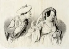 Sortez!...(Bajazet), 1841. Creator: Honore Daumier