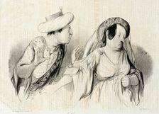 Sortez!...(Bajazet), 1841. Creator: Honore Daumier