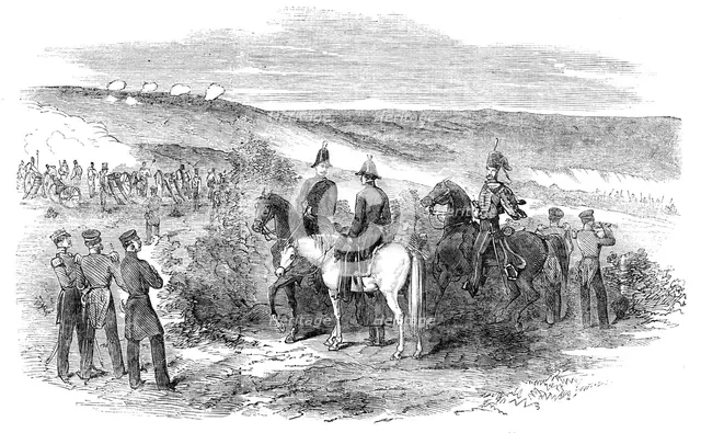 Sortie of the Russians from Sebastopol - General Sir De Lacy Evans and staff, October 26, 1854. Creator: Unknown.