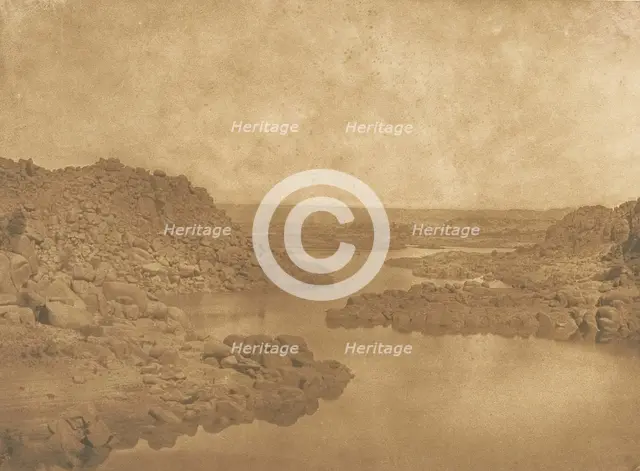 Sortie de la première Cataracte (côté S.E.), 1849-50. Creator: Maxime du Camp.