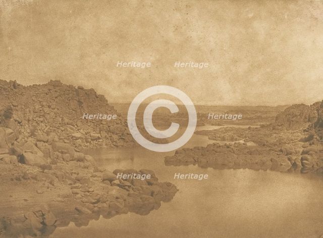 Sortie de la première Cataracte (côté S.E.), 1849-50. Creator: Maxime du Camp.