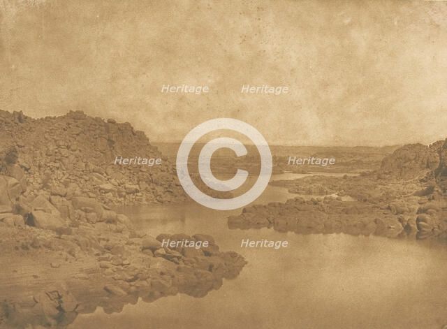 Sortie de la première Cataracte (côté S.E.), 1849-50. Creator: Maxime du Camp.