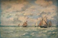 Sortie Des Barques A Trouville 1895, (1920). Creator: Eugene Louis Boudin