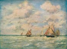 Sortie Des Barques A Trouville 19th century. Artist: Eugene Louis Boudin
