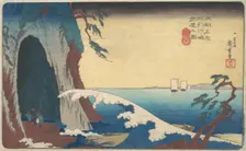 Soshu, Enoshima Iwaya no Zu. Creator: Ando Hiroshige
