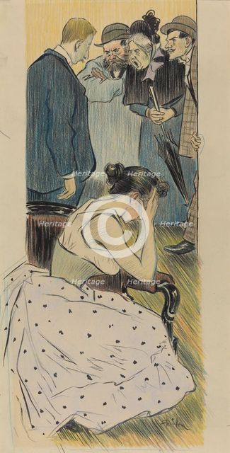 Sa famille (chanson), 1893. Creator: Theophile Alexandre Steinlen.