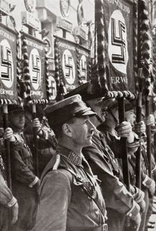SA stormtroopers on parade, Germany, c1929-1931. Creator: Unknown