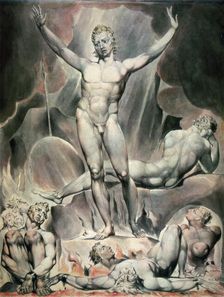 Satan Arousing the Rebel Angels 1808. Artist: William Blake