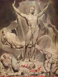 Satan Arousing the Rebel Angels 1808. Artist: William Blake