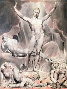 Satan Arousing the Rebel Angels 1808. Creator: William Blake