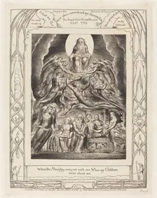 Satan Before the Throne of God, 1825. Creator: William Blake