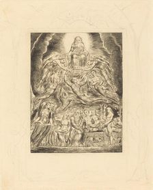Satan Before the Throne of God, 1825. Creator: William Blake