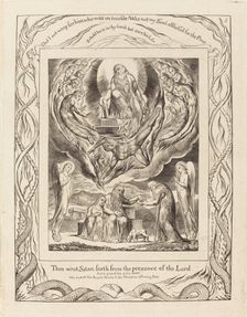 Satan Going Forth from the Presence of the Lord, 1825. Creator: William Blake