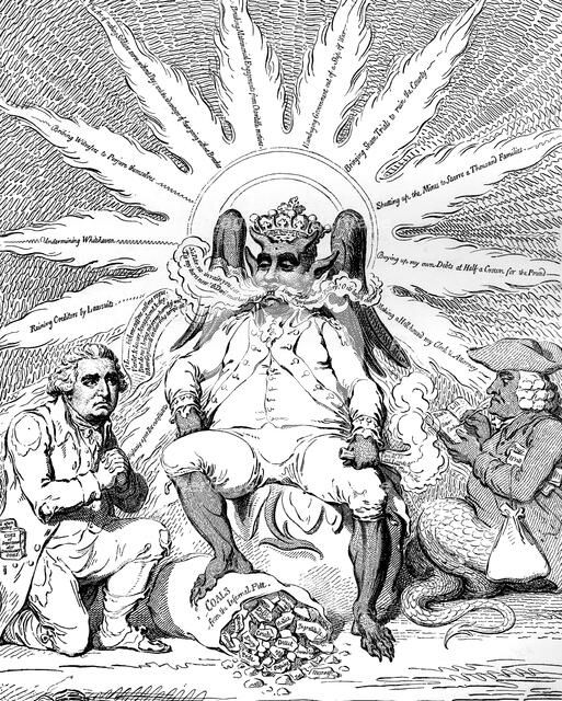 'Satan in all his Glory...', 1792.Artist: James Gillray