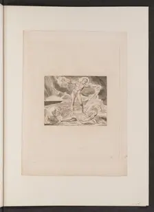 Satan Smiting Job with Boils, 1825. Creator: William Blake