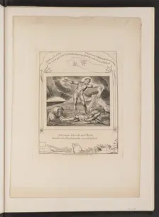 Satan Smiting Job with Boils, 1825. Creator: William Blake