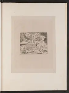 Satan Smiting Job with Boils, 1825. Creator: William Blake